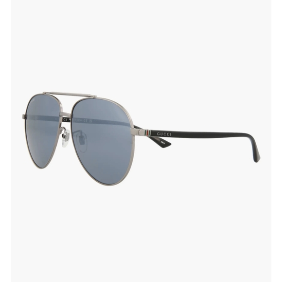 $520 Mens Authentic GUCCI 61mm Aviator Sunglasses Rutenium - Picture 1 of 9